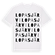 White t-shirt med Lopasjärvi ordlek t-shirt