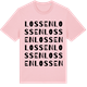 Pink Cotton t-shirt med Lossen ordlek t-shirt