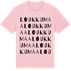 Pink Cotton t-shirt med Loukkumaa ordlek t-shirt