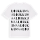 White t-shirt med Loukkumaa ordlek t-shirt