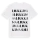 White t-shirt med Loukkumaa ordlek t-shirt