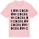 Pink Cotton t-shirt med Lövheden ordlek t-shirt