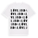 White t-shirt med Lövlunda ordlek t-shirt