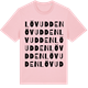 Pink Cotton t-shirt med Lövudden ordlek t-shirt