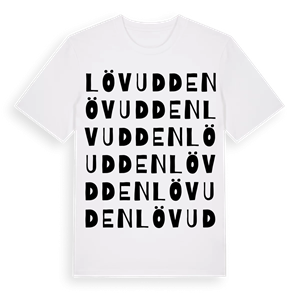 Lövudden ordlek t-shirt – ekologisk bomull t-shirt från Pinshirt