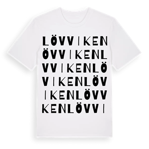 Lövviken ordlek t-shirt – ekologisk bomull t-shirt från Pinshirt