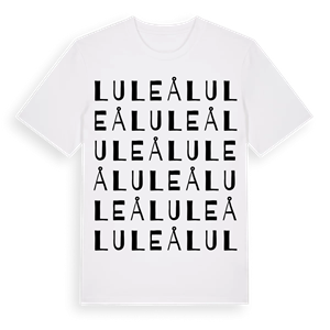 Luleå ordlek t-shirt – ekologisk bomull t-shirt från Pinshirt