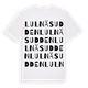 White t-shirt med Lulnäsudden ordlek t-shirt