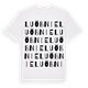 White t-shirt med Luöbnie ordlek t-shirt