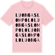 Pink Cotton t-shirt med Luongaslompolo ordlek t-shirt
