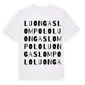 Luongaslompolo ordlek t-shirt – ekologisk bomull t-shirt från Pinshirt