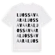 White t-shirt med Luossavaara ordlek t-shirt