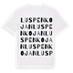 White t-shirt med Luspenkojan ordlek t-shirt