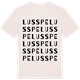 Vintage White t-shirt med Lusspe ordlek t-shirt