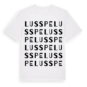 Lusspe ordlek t-shirt – ekologisk bomull t-shirt från Pinshirt