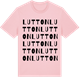 Pink Cotton t-shirt med Lutton ordlek t-shirt