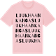 Pink Cotton t-shirt med Luukhaankangas ordlek t-shirt