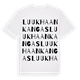 White t-shirt med Luukhaankangas ordlek t-shirt