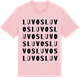 Pink Cotton t-shirt med Luvos ordlek t-shirt