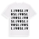 White t-shirt med Luvos ordlek t-shirt