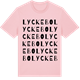 Pink Cotton t-shirt med Lyckebo ordlek t-shirt