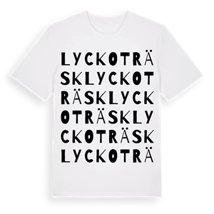 Lyckoträsk ordlek t-shirt – ekologisk bomull t-shirt från Pinshirt