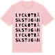 Pink Cotton t-shirt med Lyckoträskstugan ordlek t-shirt