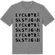 Mid Heather Gray t-shirt med Lyckoträskstugan ordlek t-shirt