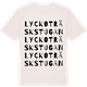 Vintage White t-shirt med Lyckoträskstugan ordlek t-shirt