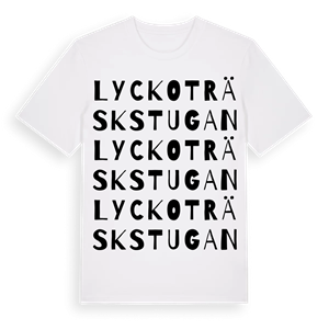 Lyckoträskstugan ordlek t-shirt – ekologisk bomull t-shirt från Pinshirt
