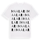 White t-shirt med Maalari ordlek t-shirt