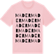 Pink Cotton t-shirt med Mader ordlek t-shirt