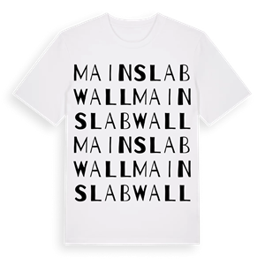 Main Slab Wall ordlek t-shirt – ekologisk bomull t-shirt från Pinshirt