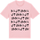Pink Cotton t-shirt med Majtum ordlek t-shirt