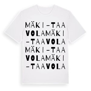 Mäki-Taavola ordlek t-shirt – ekologisk bomull t-shirt från Pinshirt