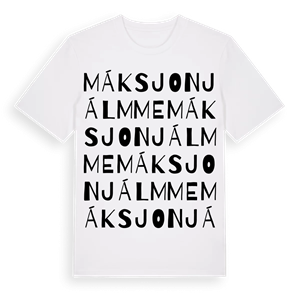 Máksjonjálmme ordlek t-shirt – ekologisk bomull t-shirt från Pinshirt