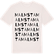 Vintage White t-shirt med Malmsta ordlek t-shirt
