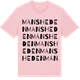 Pink Cotton t-shirt med Mansheden ordlek t-shirt