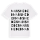 White t-shirt med Mansheden ordlek t-shirt