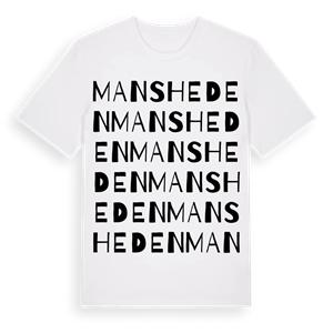 Mansheden ordlek t-shirt – ekologisk bomull t-shirt från Pinshirt