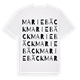 White t-shirt med Mariebäck ordlek t-shirt