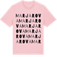 Pink Cotton t-shirt med Marjarova ordlek t-shirt