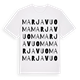 White t-shirt med Marjavuoma ordlek t-shirt