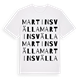 White t-shirt med Martins välla ordlek t-shirt