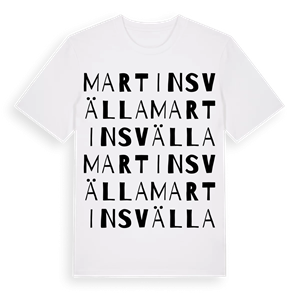 Martins välla ordlek t-shirt – ekologisk bomull t-shirt från Pinshirt