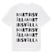 White t-shirt med Martins Välla ordlek t-shirt