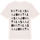 Vintage White t-shirt med Matalasaajo ordlek t-shirt