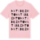 Pink Cotton t-shirt med Matinlehto ordlek t-shirt