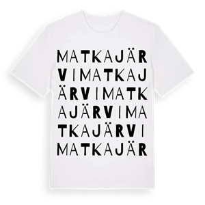 Matkajärvi ordlek t-shirt – ekologisk bomull t-shirt från Pinshirt