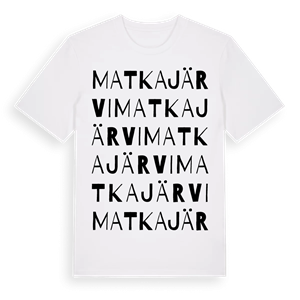 Matkajärvi ordlek t-shirt – ekologisk bomull t-shirt från Pinshirt